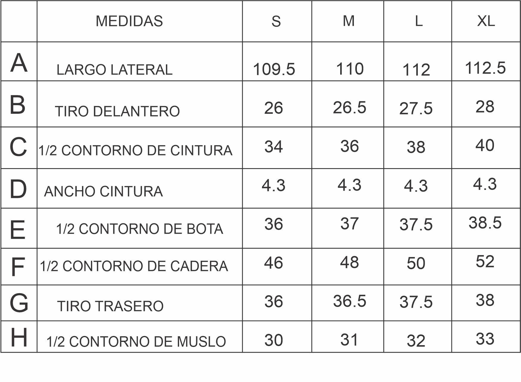 Tabla talles